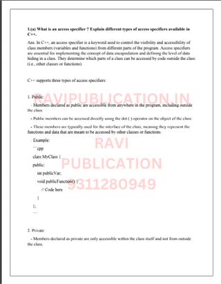 IGNOU guess paper solved answers sample