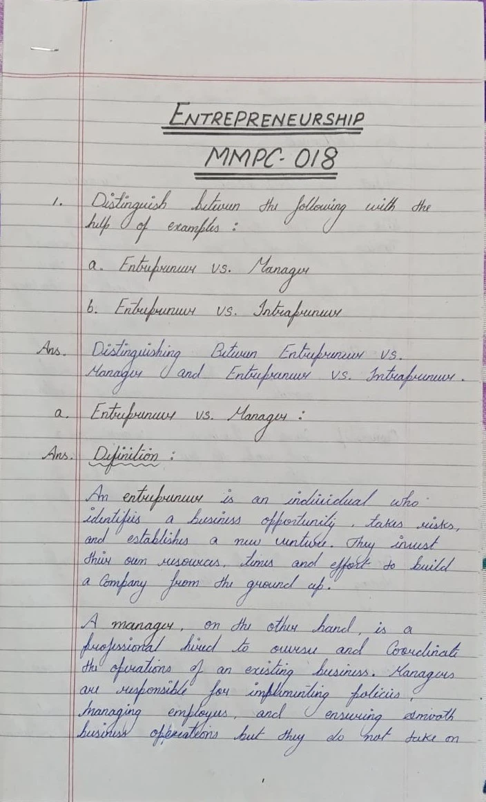 IGNOU assignment notebook